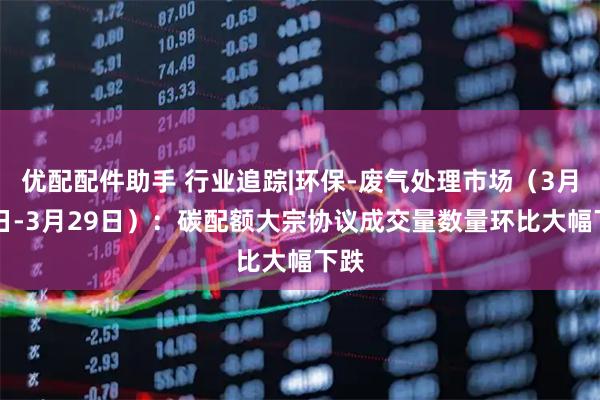 优配配件助手 行业追踪|环保-废气处理市场（3月23日-3月29日）：碳配额大宗协议成交量数量环比大幅下跌