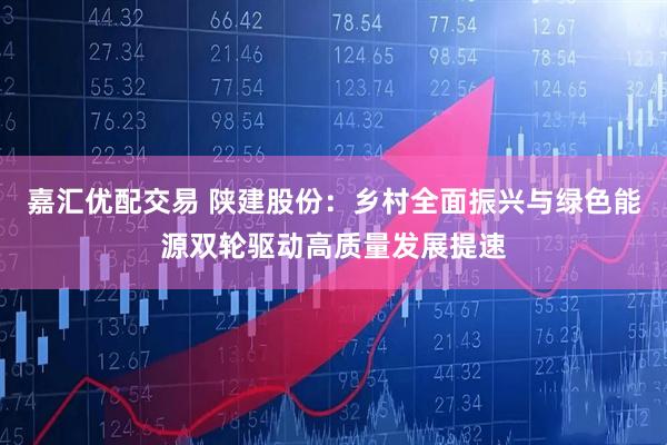 嘉汇优配交易 陕建股份：乡村全面振兴与绿色能源双轮驱动高质量发展提速